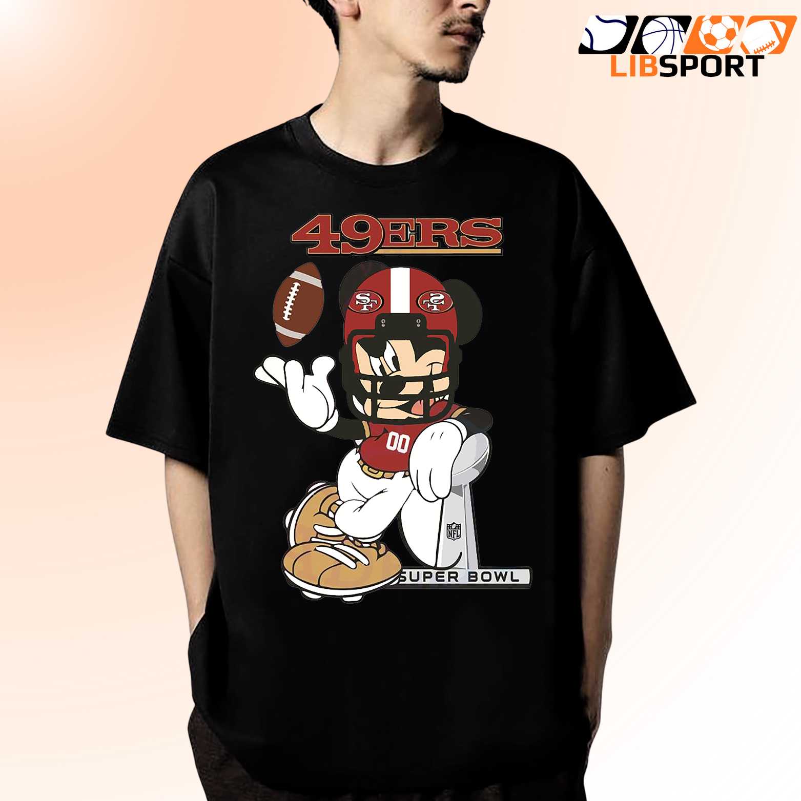 Mickey Mouse 49ers T-Shirt, San Francisco Nfl Tee, Disney Football Wear